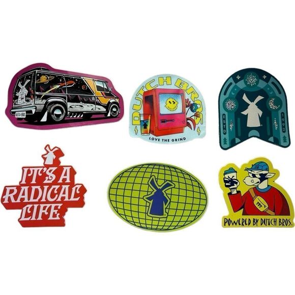 Dutch Brothers Stickers Lot of 6 - Lot #3 - Picture 1 of 2